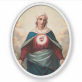 Immakuläres Herz von Mary Katholischer Vinyl Aufkleber (Vorderseite)