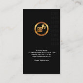 Immakulieren Imitate Gold Mathematik Pi-Symbol Mat Visitenkarte (Rückseite)