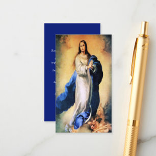 Immakulieren von Conception Gold mit Memorare Begleitkarte