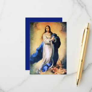 Immakulieren von Conception Gold mit Memorare Begleitkarte