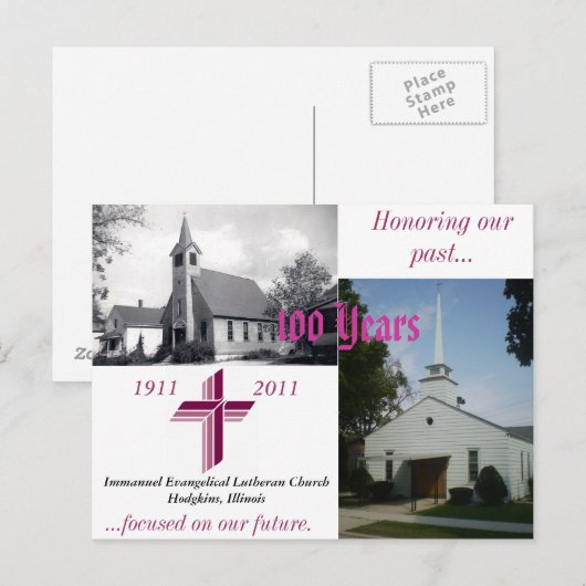 Immanuel 100. Jahrestag Postkarte (Vorne/Hinten)