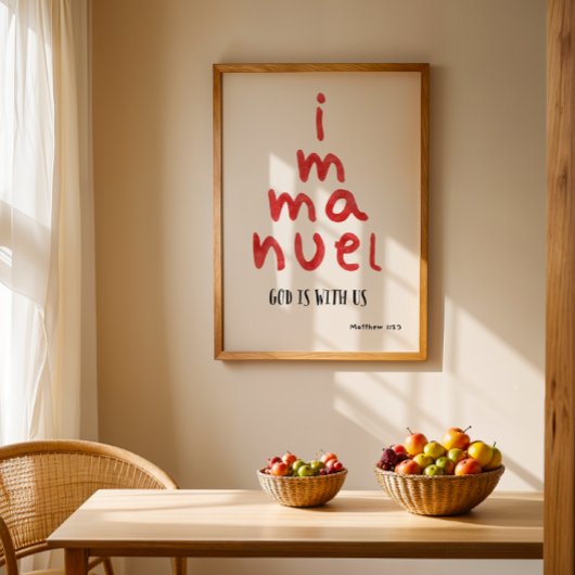 Immanuel Gott ist mit uns Weihnachtsmauer Art Poster
