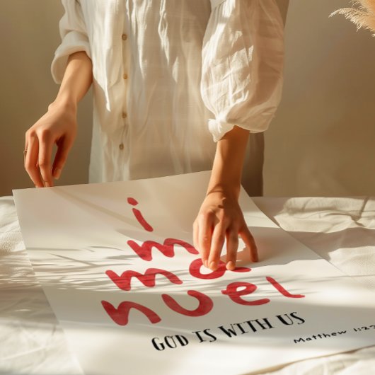 Immanuel Gott ist mit uns Weihnachtsmauer Art Poster