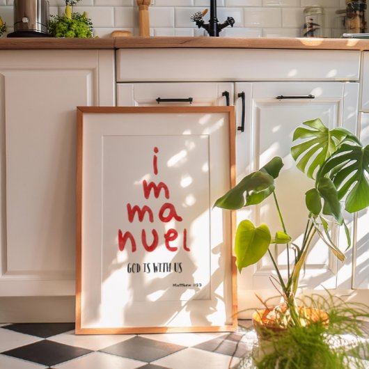 Immanuel Gott ist mit uns Weihnachtsmauer Art Poster