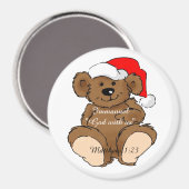 Immanuel Gott mit uns Teddy Customize es Magnet (Vorderseite/Rückseite)