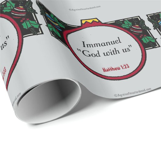 Immanuel Gott mit uns Weihnachten Geschenkpapier (Rolleneckpunkt)