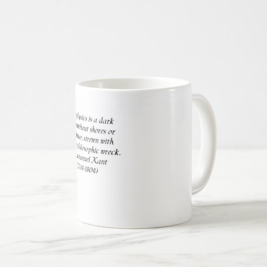 Immanuel Kant auf Metaphysik und Philosophie Kaffeetasse (VorderseiteRechts)