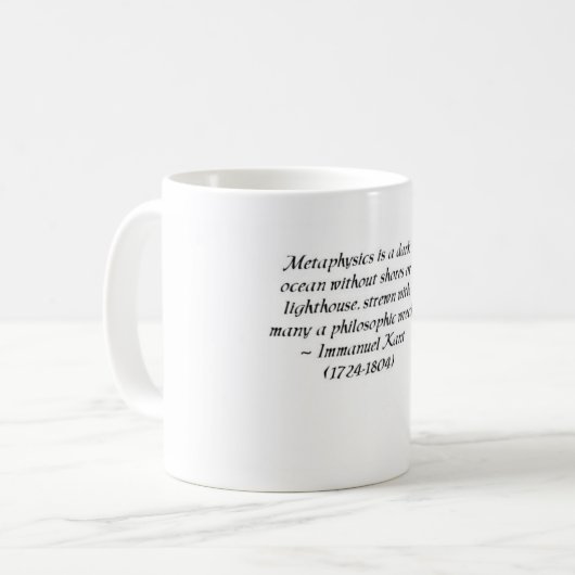 Immanuel Kant auf Metaphysik und Philosophie Kaffeetasse (Vorderseite Links)