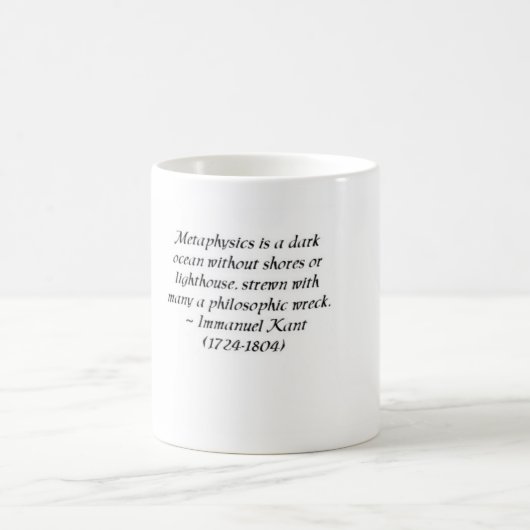 Immanuel Kant auf Metaphysik und Philosophie Kaffeetasse (Mittel)