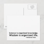 Immanuel Kant Kontinuität Postkarte (Vorne/Hinten)