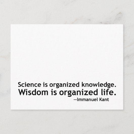 Immanuel Kant Kontinuität Postkarte (Vorderseite)