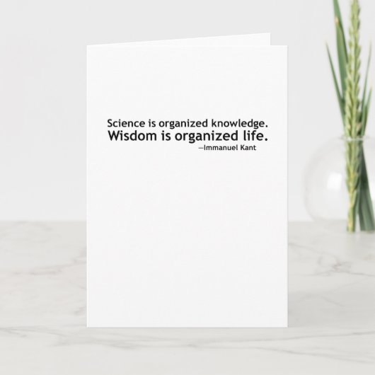 Immanuel Kant Quotation Karte (Vorderseite)