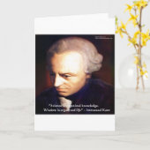Immanuel Kant Science VS Wissensziffer Geschenke Karte (Gelbe Blume)