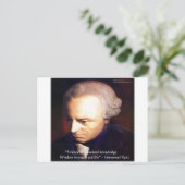 Immanuel Kant Science VS Wissensziffer Geschenke Postkarte (Stehend Vorderseite)