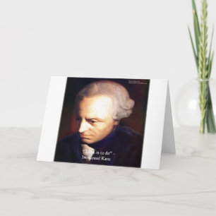Immanuel Kant "To Do"-Bio-Zitate von Geschenken un Karte