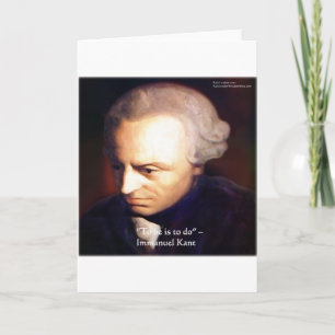 Immanuel Kant "To Do" Weisheitszitate Geschenke &  Karte