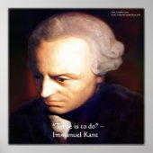 Immanuel Kant zitiert "To Do"-Weisheit-Plakate Poster (Vorne)
