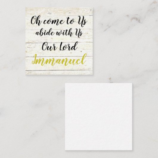 Immanuel Mitteilungskarte (Vorne/Hinten)