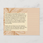 Immanuel | Namen der Gottesbibel Postkarte (Rückseite)