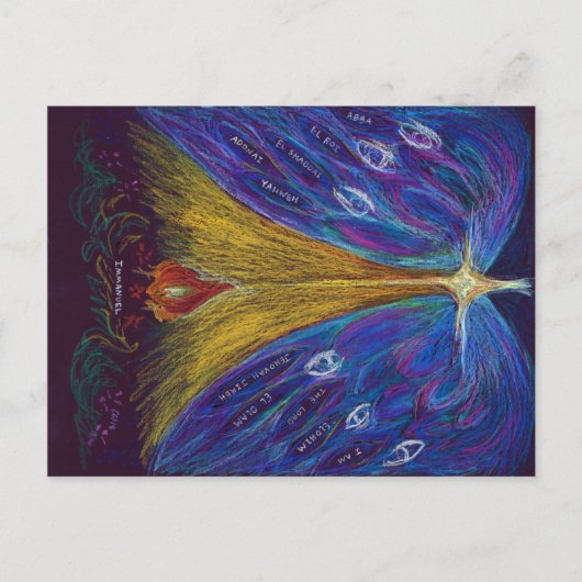 Immanuel Oil Pastel von Christina Wert, Postkarte (Vorderseite)