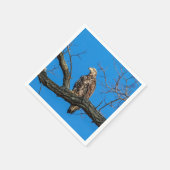 Immature Bald Eagle in Peekskill, NY Serviette (Ecke)