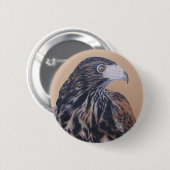 Immature Harris Hawk Button (Vorne & Hinten)