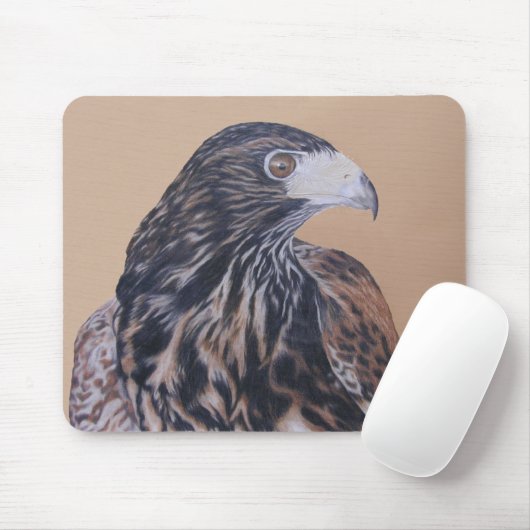 Immature Harris Hawk Mousepad (Mit Mouse)