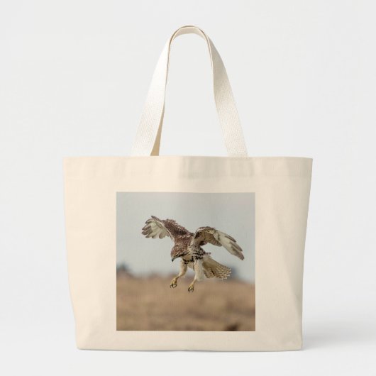 Immature Red Tail Hawk Hovering Jumbo Stoffbeutel (Vorne)