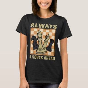 Immer 3 bewegt sich nach Vintagen Retro-Schachfreu T-Shirt