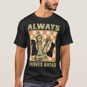 Immer 3 bewegt sich nach Vintagen Retro-Schachfreu T-Shirt