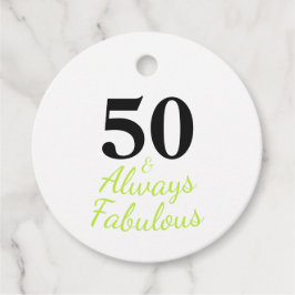Immer 50 und fabelhafte Geburtstagsparty Geschenkanhänger