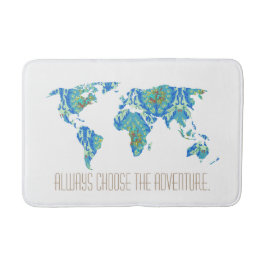 Immer Abenteuer auswählen | Viktorianische Weltkar Badematte
