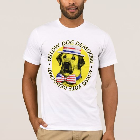 Immer Abstimmung Demokrat - gelber Hundeshirt T-Shirt (Vorderseite)