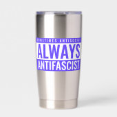 Immer antifaschistisch - Minimalistisch Thermobecher (Vorderseite)