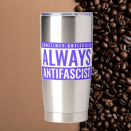 Immer antifaschistisch - Minimalistisch Thermobecher