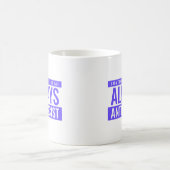 Immer antifaschistische klassische Tasse - Blue De (Mittel)