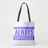 Immer antifaschistische Tote Bag - Blauer Text fet Tasche (Vorderseite)