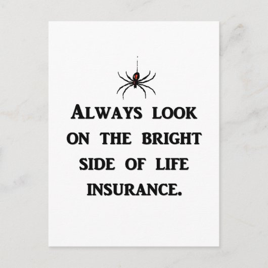 immer auf die helle Seite der Lebensversicherung s Postkarte (Vorderseite)
