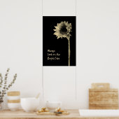 "Immer auf die rechte Seite schauen" Blumenportrai Poster (Küche)