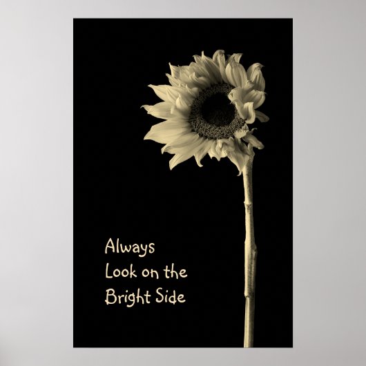 "Immer auf die rechte Seite schauen" Blumenportrai Poster (Vorne)