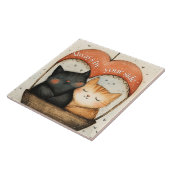 Immer auf Ihrer Seite gemütliche Katzen Ballonfahr Fliese (Seite)