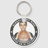 Immer auf meinem Herzen Modernes, einfaches, indiv Schlüsselanhänger (Vorderseite)