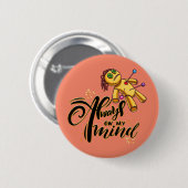 Immer auf meinem Kopf Funny Halloween Voodoo Doll Button (Vorne & Hinten)