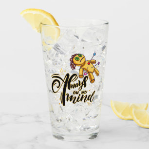 Immer auf meinem Kopf Funny Halloween Voodoo Doll Glas