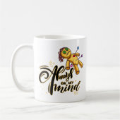 Immer auf meinem Kopf Funny Halloween Voodoo Doll Kaffeetasse (Links)