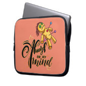 Immer auf meinem Kopf Funny Halloween Voodoo Doll Laptopschutzhülle (Vorderseite Links)