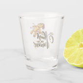 Immer auf meinem Kopf Funny Halloween Voodoo Doll Schnapsglas (Rückseite)