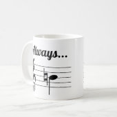 Immer B natürliche musikalische Tasse (Vorderseite Links)