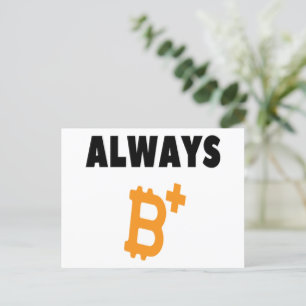 IMMER B+: POSITIV SEIN - BITCOIN POSTKARTE