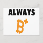 IMMER B+: POSITIV SEIN - BITCOIN POSTKARTE (Vorderseite)
